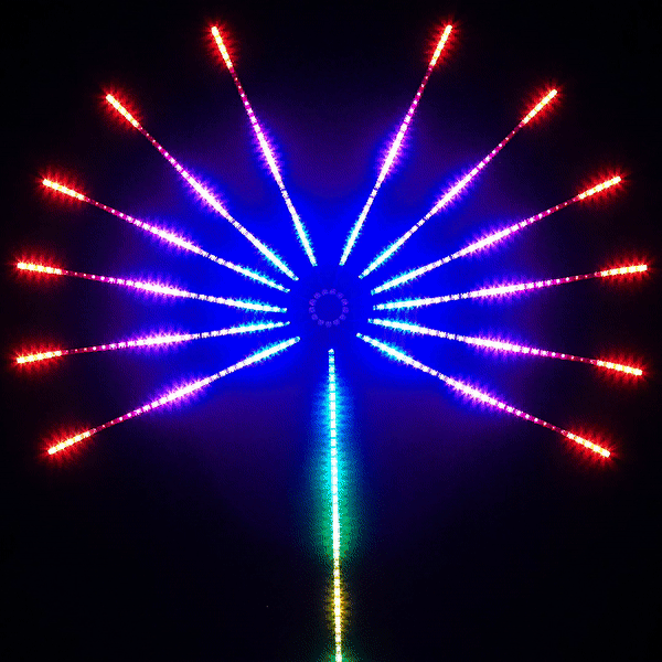 Firework strip light